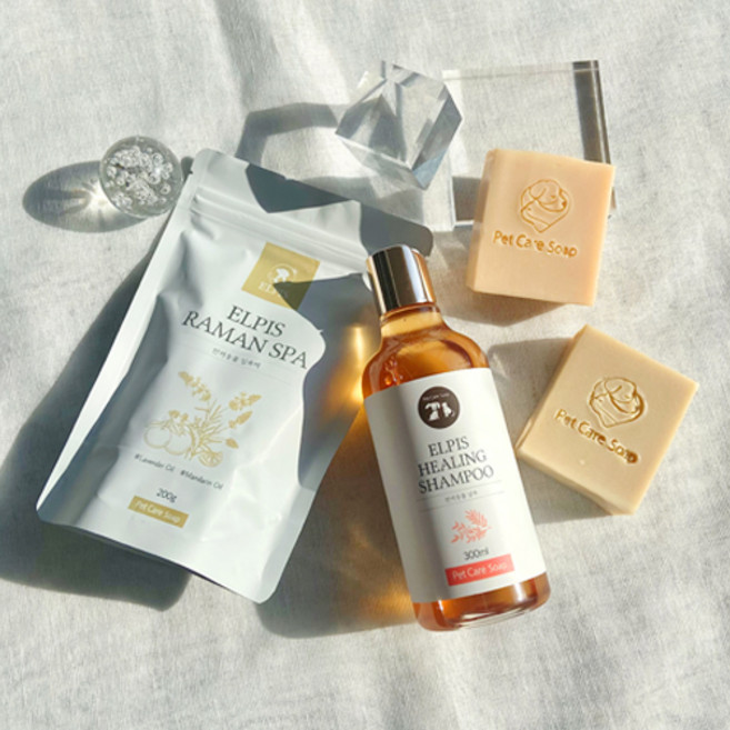 강아지 천연 보습 민감성 습진 아토피 피부진정 펫케어솝, 라만스파, 1개, 300ml