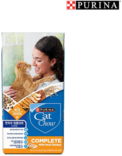 퓨리나 캣차우 컴플리트 고양이 사료, 소화기능/췌장/위개선, 2.86kg, 1개