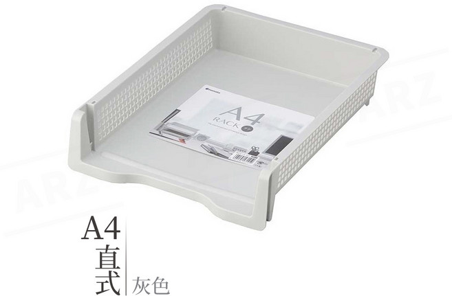 Inomata 日本製 A4 桌上文件收納架, 1個, 直式／灰色,1入