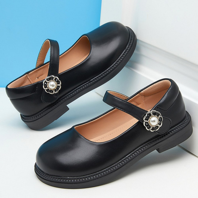 바이시유 키즈 구두 여아 플랫 슈즈 주니어 공주 메리제인 단화 엘리나