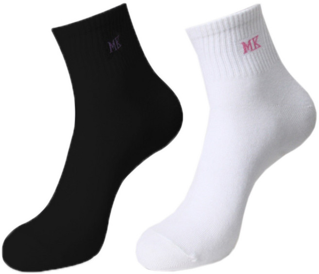 여성용 중목 면100% 다림질과 포장없어 저렴한 심플무지 양말 6족 (NC2201)