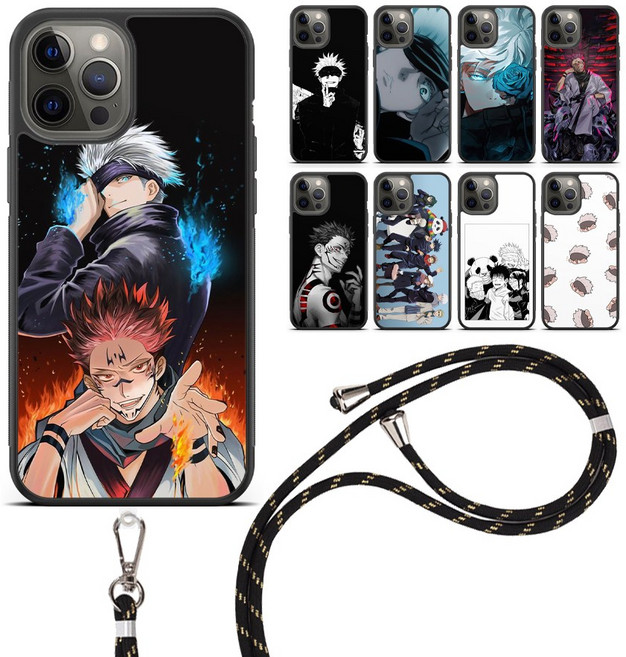 애니 주술회전 스트랩 케이스 갤럭시 버디1 버디2 버디3 점프1 점프2 점프3 퀀텀3 퀀텀4 퀀텀5