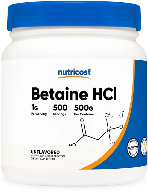 뉴트리코스트 베타인 HCI 무맛 글루텐 프리, 500g, 1개 - 쿠팡