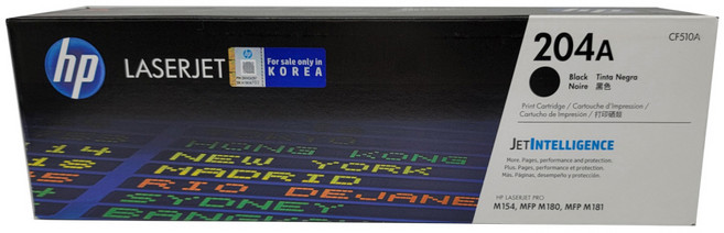 HP color laserjet PRO MFP M181fw 정품토너 표준용량 검정 1100매 NO.204A, 1개