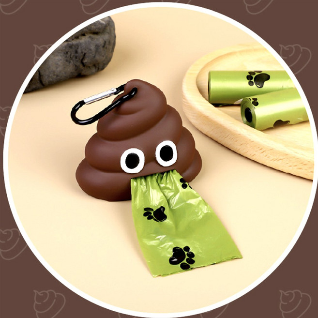 똥모양 강아지 배변봉투, 1세트, 1개입, 갈색