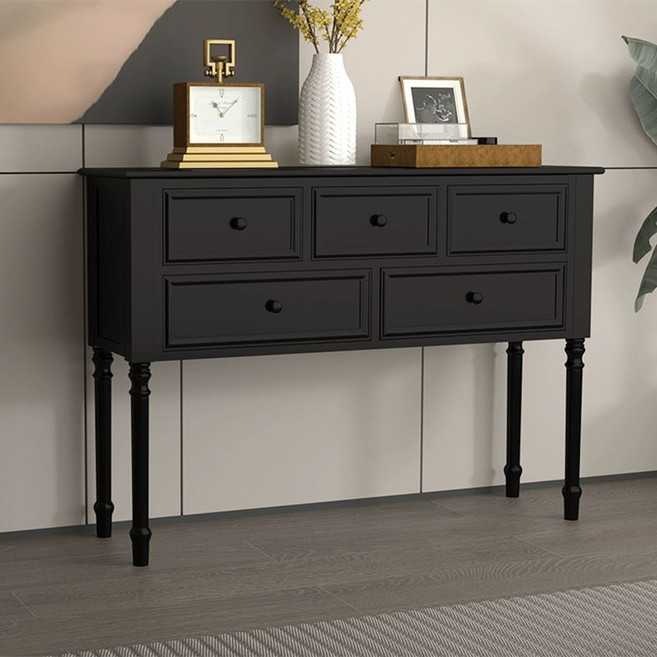 엔틱서랍장 엔틱 장식장 거실 수납장 와이드 모듈 검정색 80x35x86cm, 1. 블랙-80x35x86cm