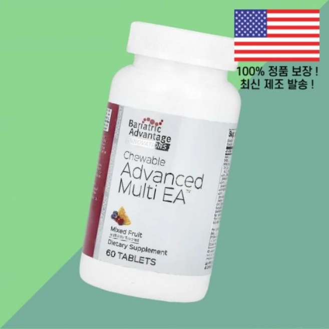 배리트릭 어드밴티지 츄어블 어드밴스드 멀티 EA 믹스 과일 후루츠 60정 Bariatric Advantage Chewable Advanced Multi Mixed Fruit 6, 1 - 쿠팡