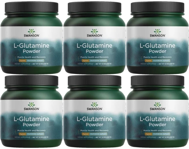 스완슨 고흡수 엘 글루타민 파우더 분말, 6팩, 340g - 쿠팡