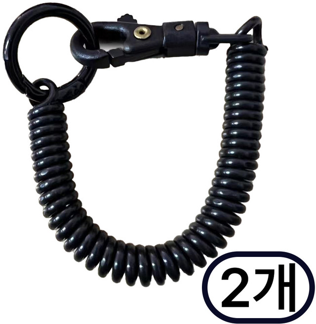 오셀르 이중고리 스프링 스트랩 2개, 검정색