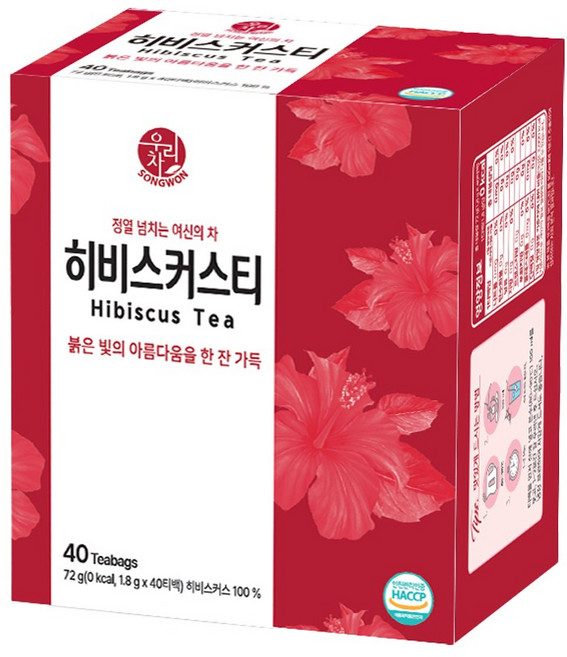 송원 히비스커스 40T, 1.8g, 40개입, 1개
