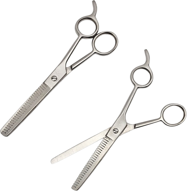 국산 숱 가위 틴닝용 가위, 1개, 메탈 실버