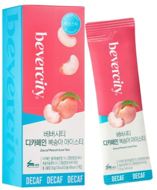 베버시티 디카페인 복숭아 아이스티 액상스틱 50g 5개입, 1개, 250g
