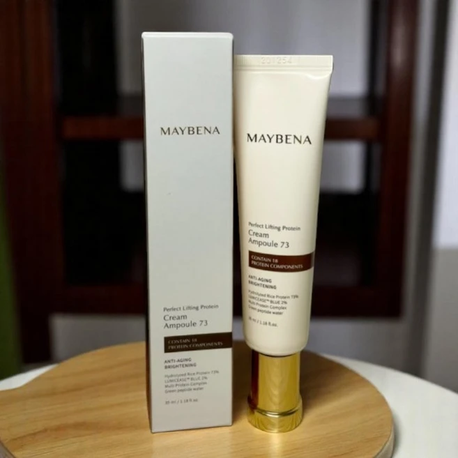 [고단백주름케어] 메이베나 73 주름개선 크림 35ml Maybena 퍼펙트 리프팅 프로테인 크림앰플 미백&주름개선 2중기능성 아이크림 피부탄력 안티에이징 동안피부 광채피부, 1개 - 쿠팡