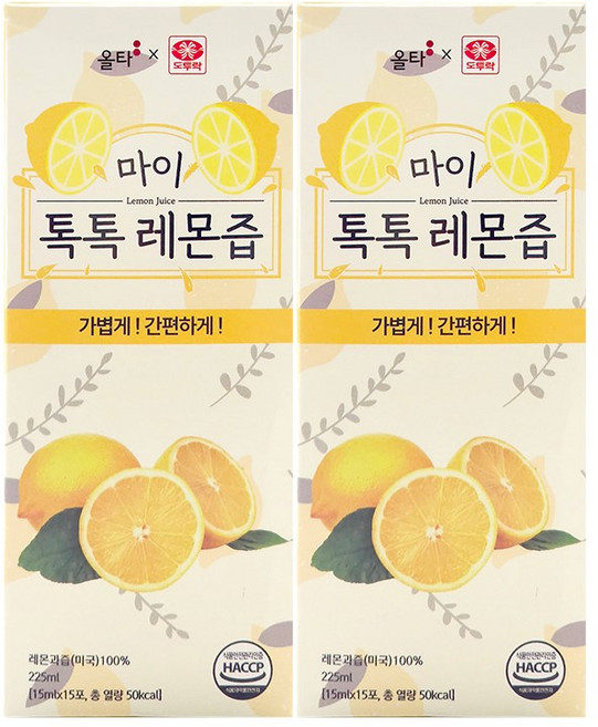 도투락 마이 톡톡 레몬즙, 225ml, 2개