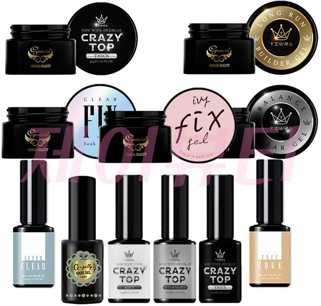 제이뷰티 그라시아 진비 티아라 기본 젤 모음 지젤리베이스 크레이지탑젤 아이비픽스젤 롱런빌더젤, 크레이지탑젤소프트40g, 40g, 1개