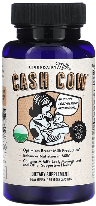 레전데어리 밀크 캐시 카우 모유량지원 신생아 모유수유 산모 Cash Cow, 2개, 60정 - 쿠팡