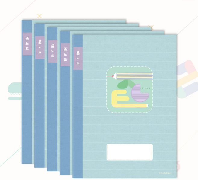 아이러브풀문 줄노트 초등학교 노트 공책 5권