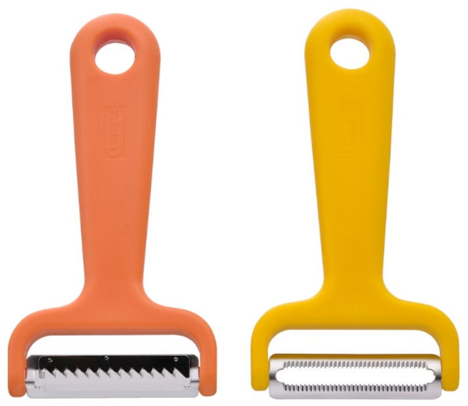 이케아 채소커터 채칼 슬라이서 2종 세트 웁퓔드, (205.293.78), 1세트, 브라이트옐로/브라이트오렌지