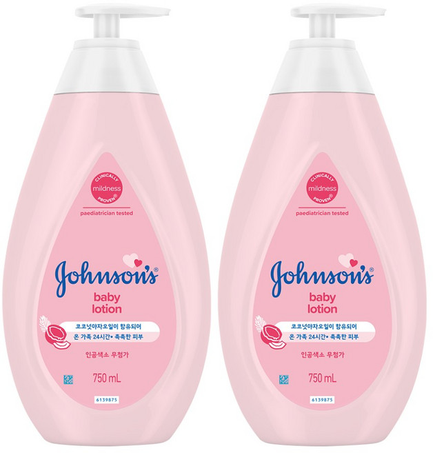 존슨즈베이비 베이비 로션 핑크, 750ml, 2개
