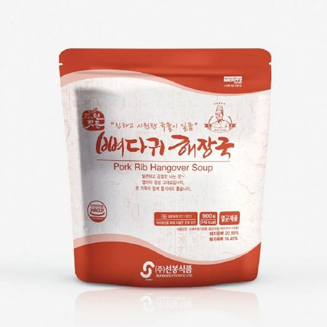자연깃든뼈다귀해장국 900G/선봉-, 900g, 4개 - 쿠팡
