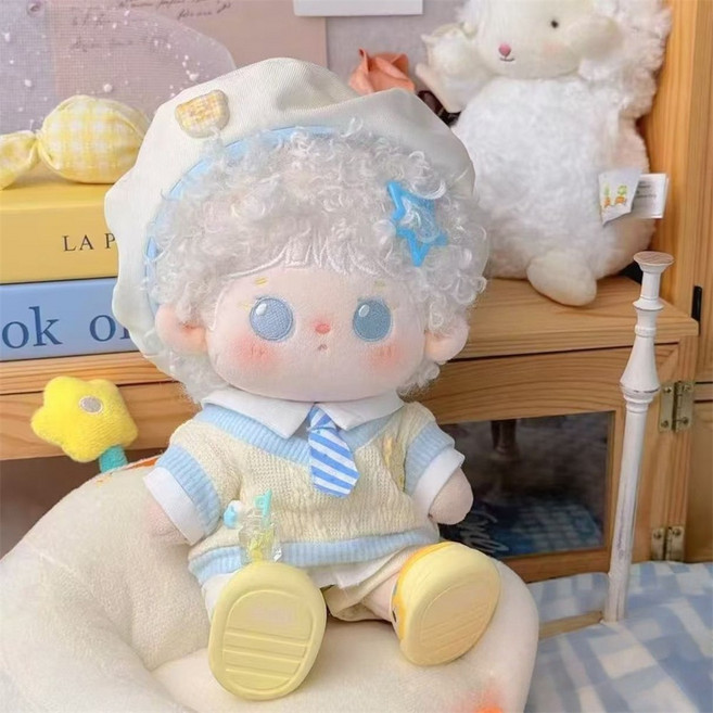 besteffie 적용모델 목화인형옷 20cm 인형옷 4계절 모든 연령 사용 가능 귀여운 카툰 디자인 면소재 인형 의상 세트 K51, 1개, 01사진색