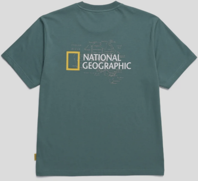 [국내매장판] 내셔널지오그래픽 반팔 빅 로고 아트웍 여름 냉감 기능성 남성 티셔츠