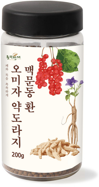 동의한재 오미자 약도라지 맥문동환, 200g, 1개
