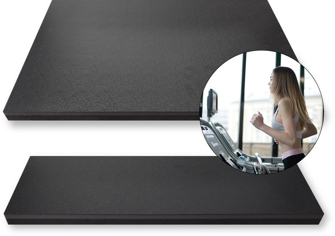 디와이엔텍 런닝머신 충격흡수 매트 2중구조 36T, 검은색