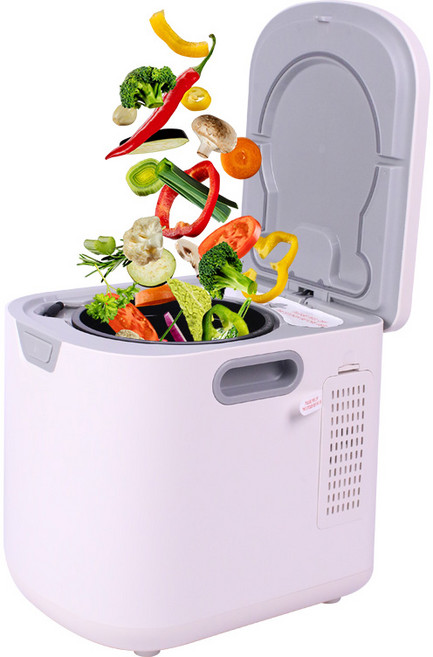 초윤 가정용 프리미엄 음식물 처리기 4L 대용량 강력분쇄 자동세척 원터치 저소음 건조분쇄기, 화이트