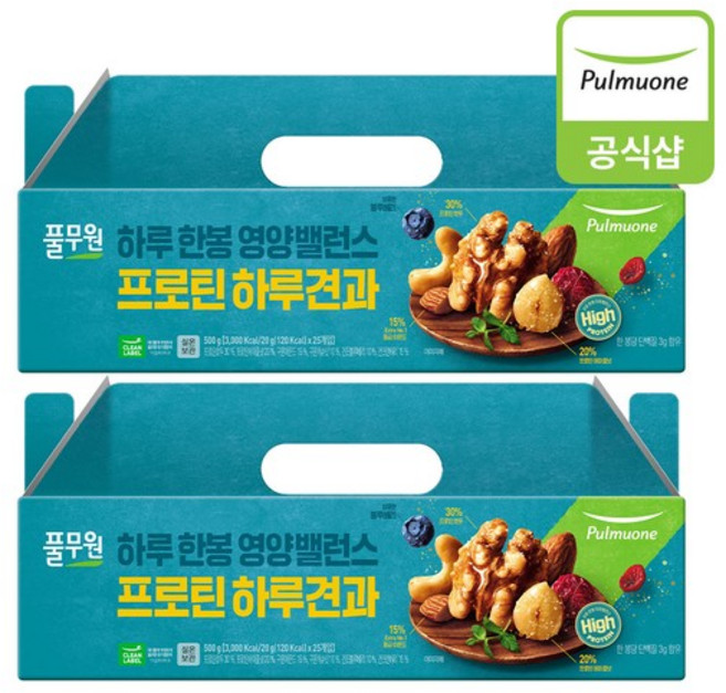 풀무원 프로틴 하루견과 세트 500g, 2개
