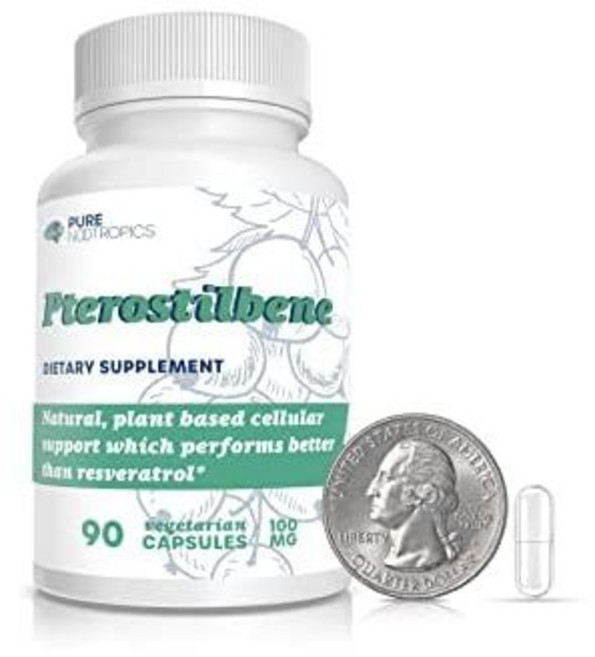 Pure Nootropics Pterostilbene 프테로스틸벤 100mg 90정, 1개