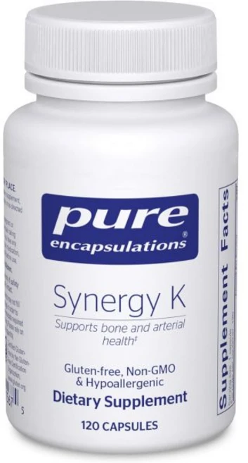 퓨어인캡슐레이션 Pure Encapsulations Synergy K - with Vitamin K1 K2 & D3 - Supports Bones Blood Vessels, 120 Count (Pack of 1) - 쿠팡
