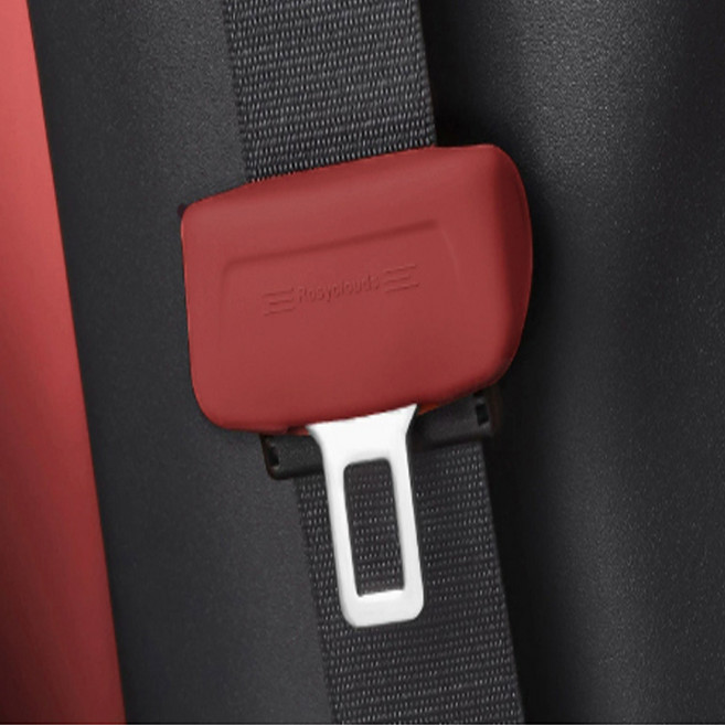 4개 한세트 차량용 안전벨트 클립커버 편안한 착용 압박감 완화, 와인