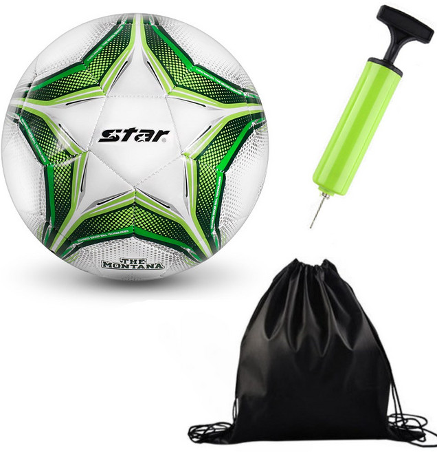 스타 더 몬타나 축구공 5호 + 볼 가방 + 볼펌프, 1개
