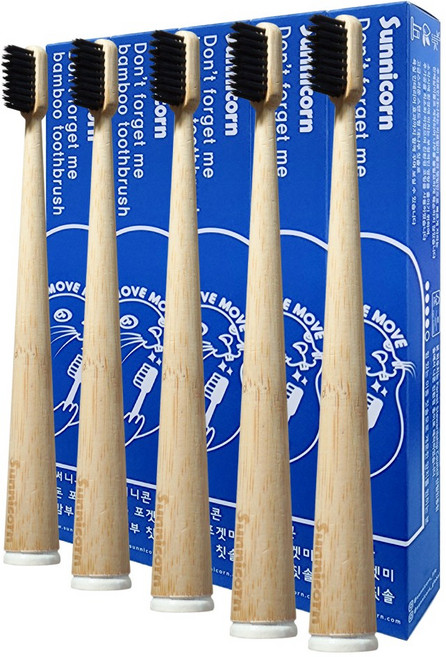 써니콘 돈 포겟 미 대나무 칫솔 [5개입], 1개, 5개입