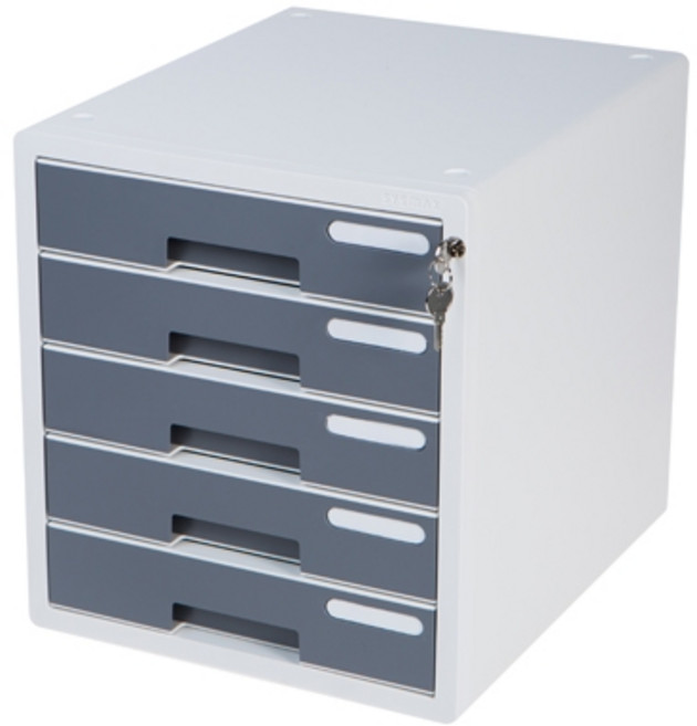 시스맥스 시스템 컬러 서류함, GRAY, 5단