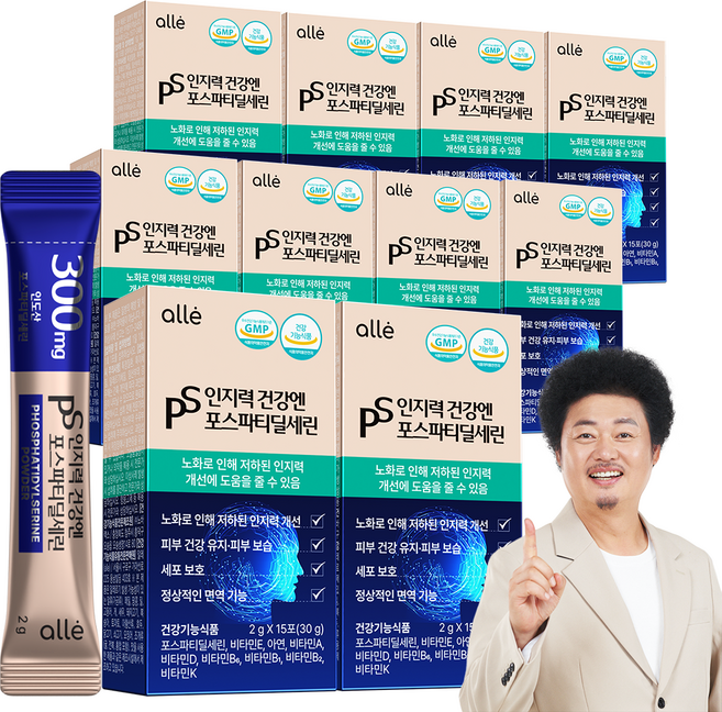 포스파티딜세린 PS 분말 가루 식약청인증 인지력 개선 알레, 30g, 10개