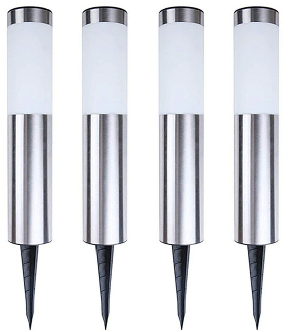 빛고은 태양광 원형스텐등, 노란빛(연)4개