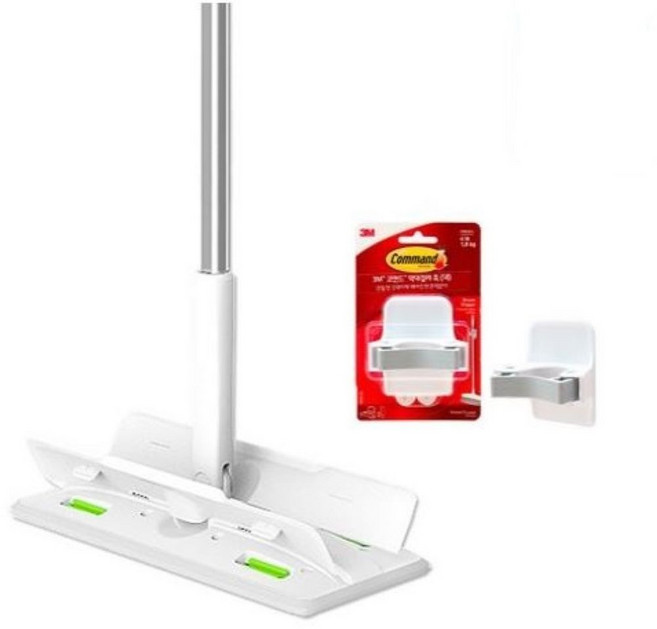 3M 대형 올터치 더블액션 막대걸레 + 막대걸레 걸이 코맨드 훅 / 스카치브라이트, 3M 표준형 올터치 더블액션 막대걸레 + 막대걸레 걸이, 1개