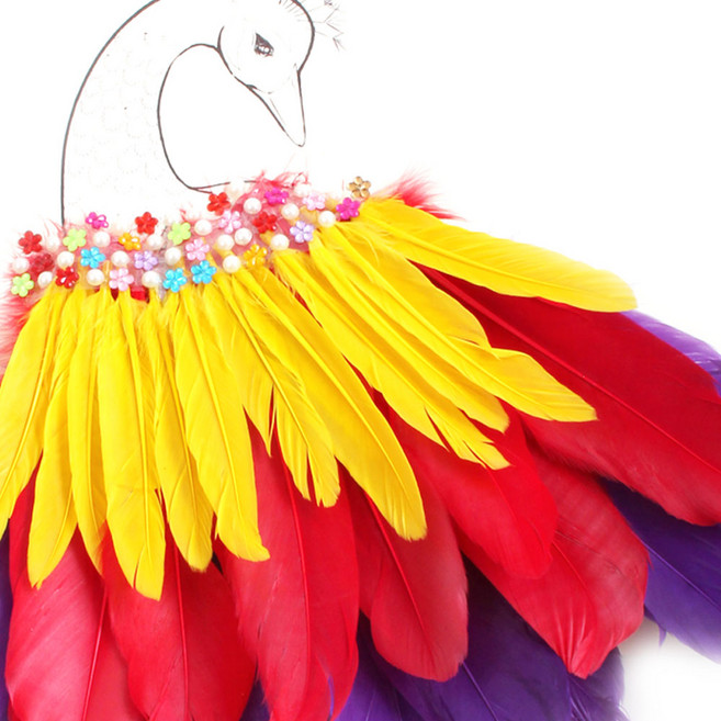 아이디몬 새깃털 코스튬 거위 인조깃털 드림캐쳐 썬캐쳐 인디언 미술깃털, 분홍(소)