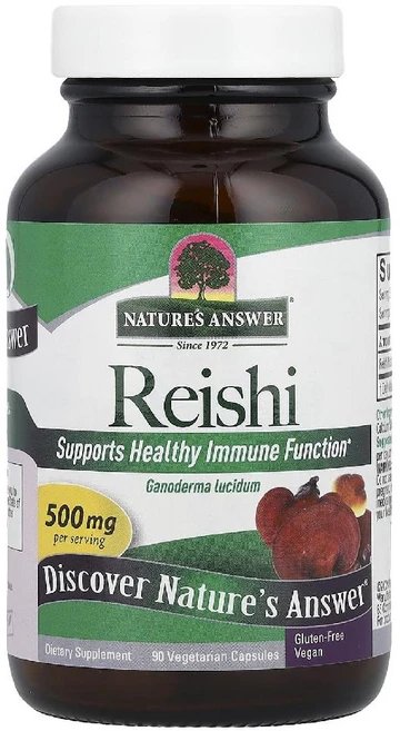 네이처스앤서 영지버섯 통버섯 Reishi 500mg 식물성 캡슐 90정, 1개 - 쿠팡