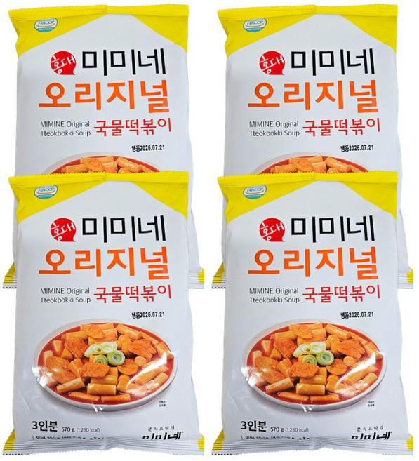 미미네 오리지널 국물떡볶이 570g x 4봉 (총12인분), 4개