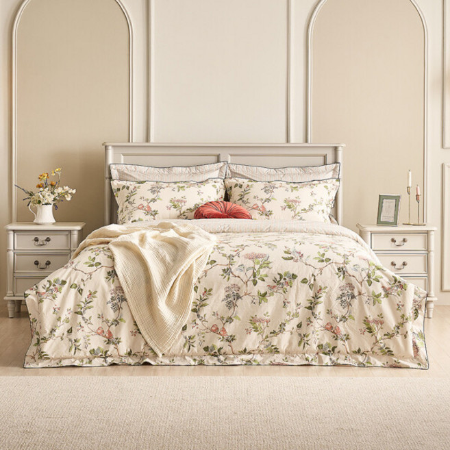 [로라애슐리] 로라애슐리 엘더우드 60수 고밀도 면 차렵이불 풀세트 Q