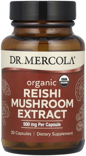 귀한영양제입니다 Dr. Mercola 유기농 영지버섯 추출물 캡슐 30정 곧 다나가요, DrMercola유기농영지버섯추출물500mg캡슐30정, 1개 - 쿠팡