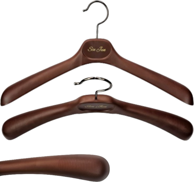 DISSHOP 어깨자국 없는 대형옷걸이 오버핏 전용 옷걸이 KMT-50 5P[빅사이즈옷걸이]-국내생산, SJ0901-N50-01 Dark Choco Brown, 6개