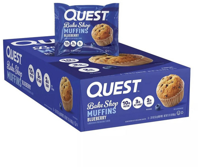 퀘스트뉴트리션 베이브 샵 머핀 블루베리 맛 8개입, 1개
