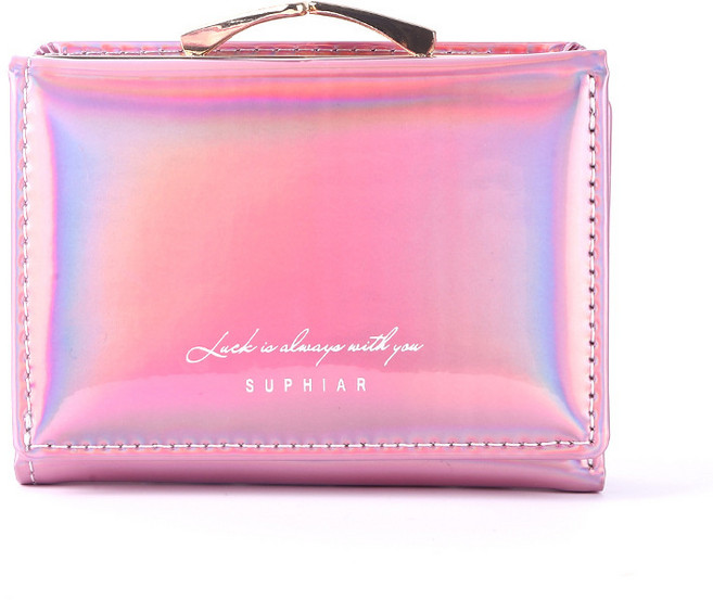 Tamina 카드지갑 미니 접이 학생 동전지갑 스냅 홀로그램 반지갑 여성지갑