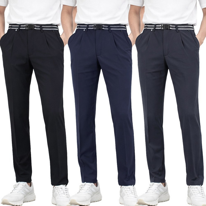 3장 [더빅보스] 봄가을 남자 BB 찾았다 인생바지_남성용 원턱 앞주름 허리 부분밴딩으로 편안한 팬츠 28~46 인치 B1783