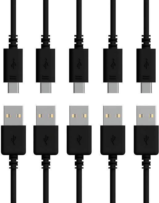 밸류엠 삼성호환 C타입 고속충전 케이블, 블랙, 1.5m, 5개