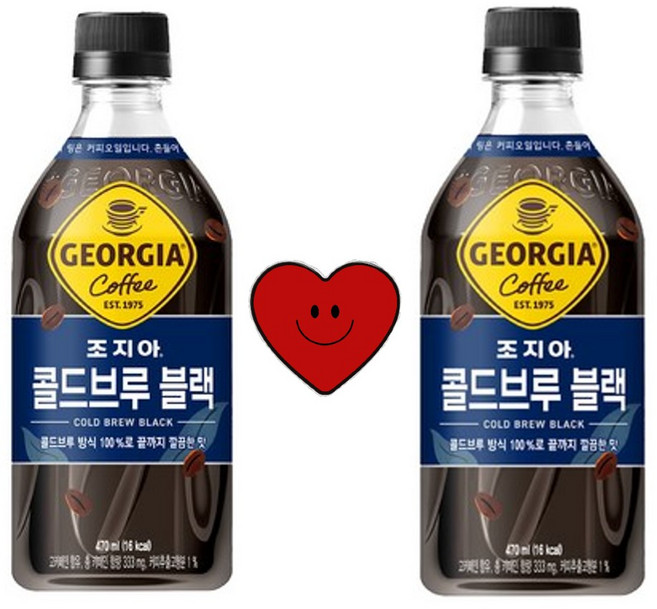 조지아 콜드브루 블랙 470ml x 12개 커피음료 사무실간식 병커피, 18개